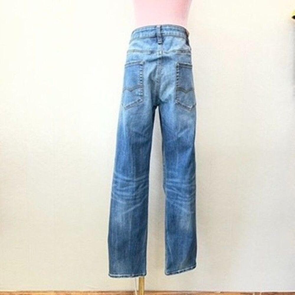 American Eagle Slim Fit Blue Denim Extreme Flex 4 Straight Leg Jeans Mens 32x32 - Picture 3 of 16